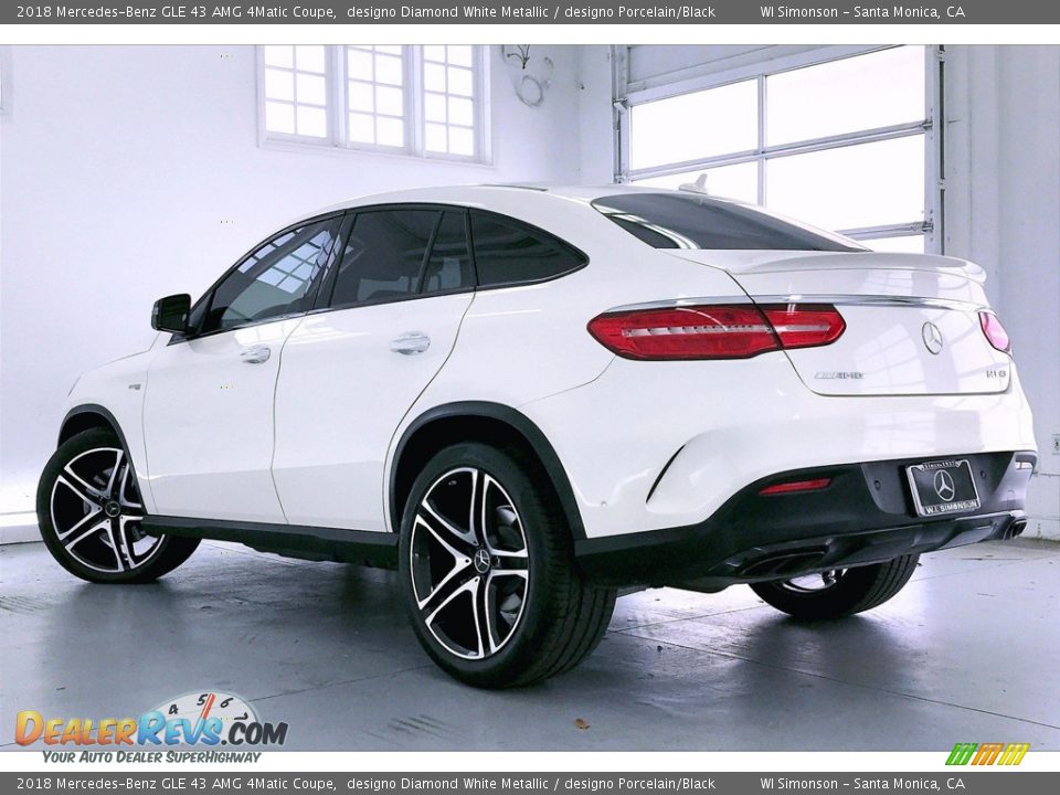 2018 Mercedes-Benz GLE 43 AMG 4Matic Coupe designo Diamond White Metallic / designo Porcelain/Black Photo #10