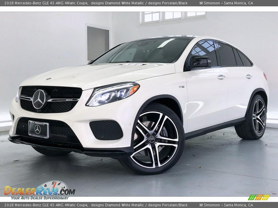 2018 Mercedes-Benz GLE 43 AMG 4Matic Coupe designo Diamond White Metallic / designo Porcelain/Black Photo #12