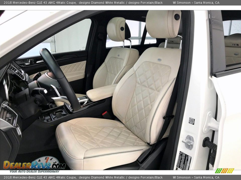 2018 Mercedes-Benz GLE 43 AMG 4Matic Coupe designo Diamond White Metallic / designo Porcelain/Black Photo #14