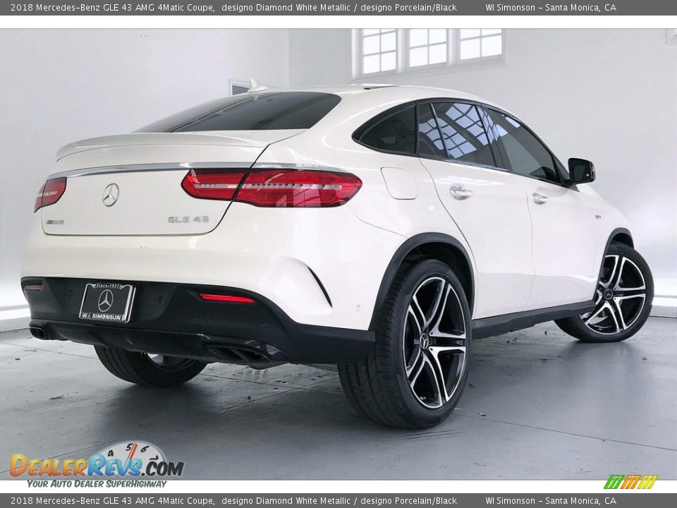 2018 Mercedes-Benz GLE 43 AMG 4Matic Coupe designo Diamond White Metallic / designo Porcelain/Black Photo #16