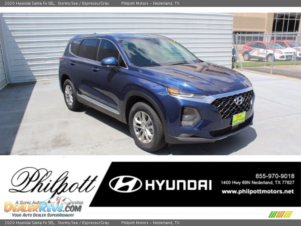 2020 Hyundai Santa Fe SEL Stormy Sea / Espresso/Gray Photo #1
