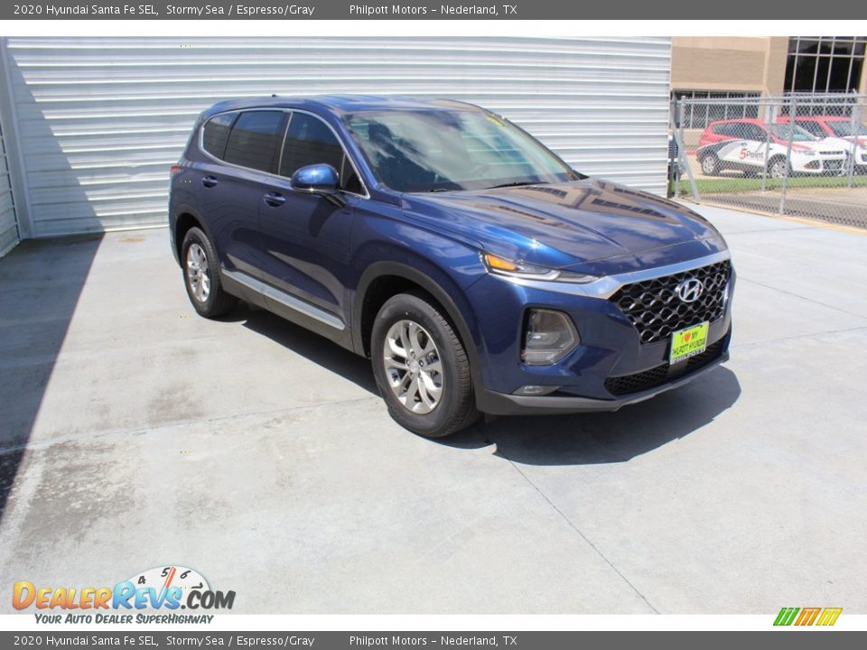 2020 Hyundai Santa Fe SEL Stormy Sea / Espresso/Gray Photo #2
