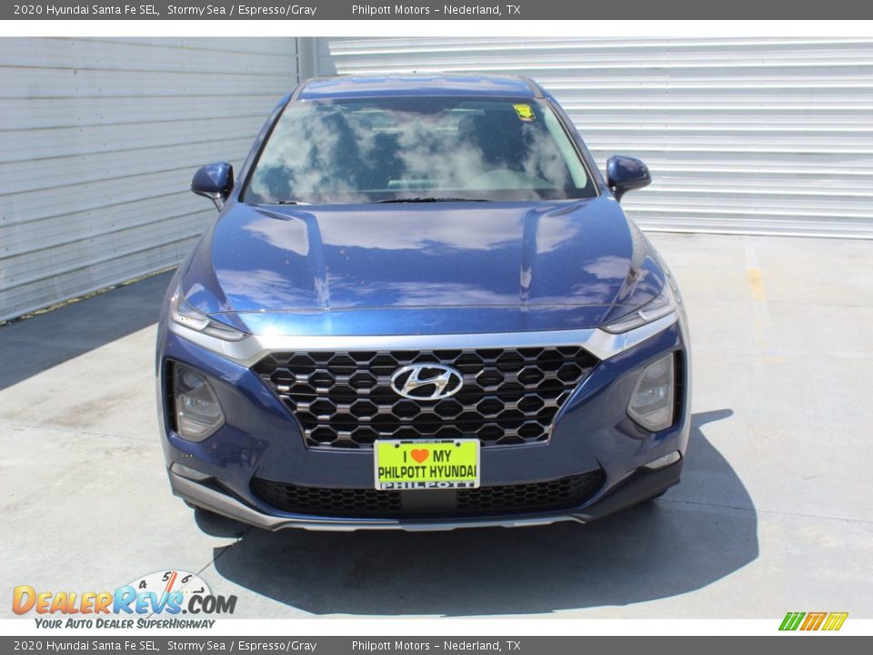 2020 Hyundai Santa Fe SEL Stormy Sea / Espresso/Gray Photo #3