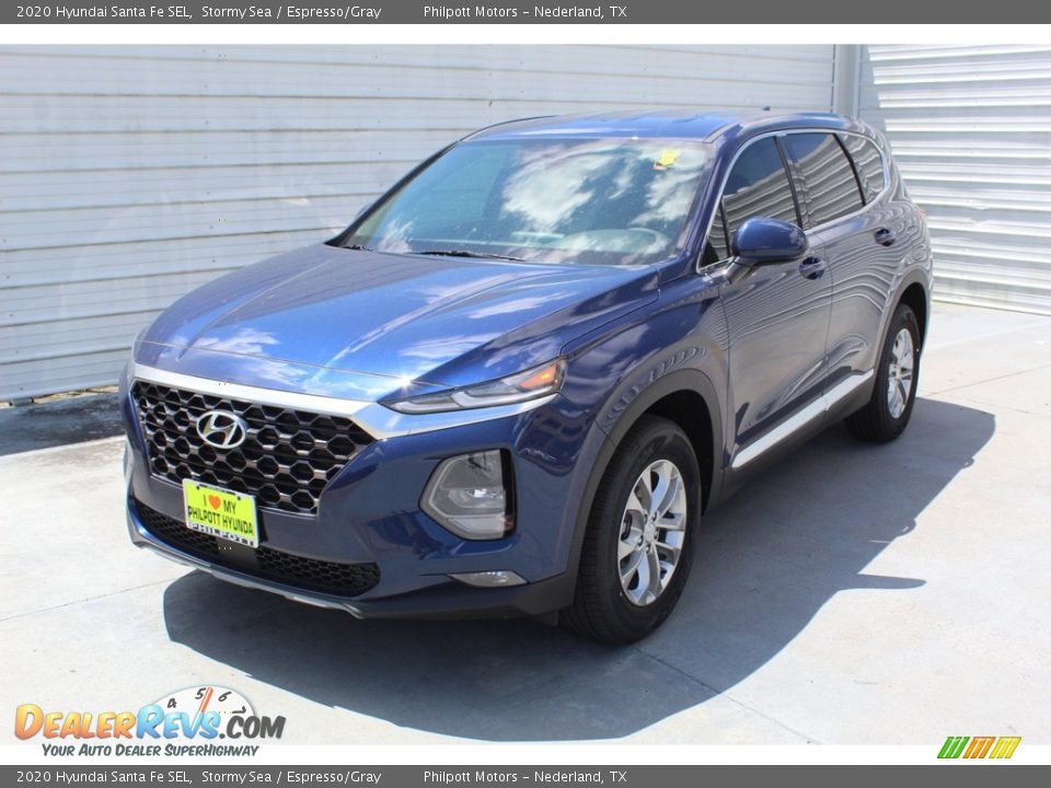 2020 Hyundai Santa Fe SEL Stormy Sea / Espresso/Gray Photo #4