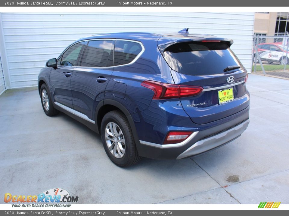 2020 Hyundai Santa Fe SEL Stormy Sea / Espresso/Gray Photo #6