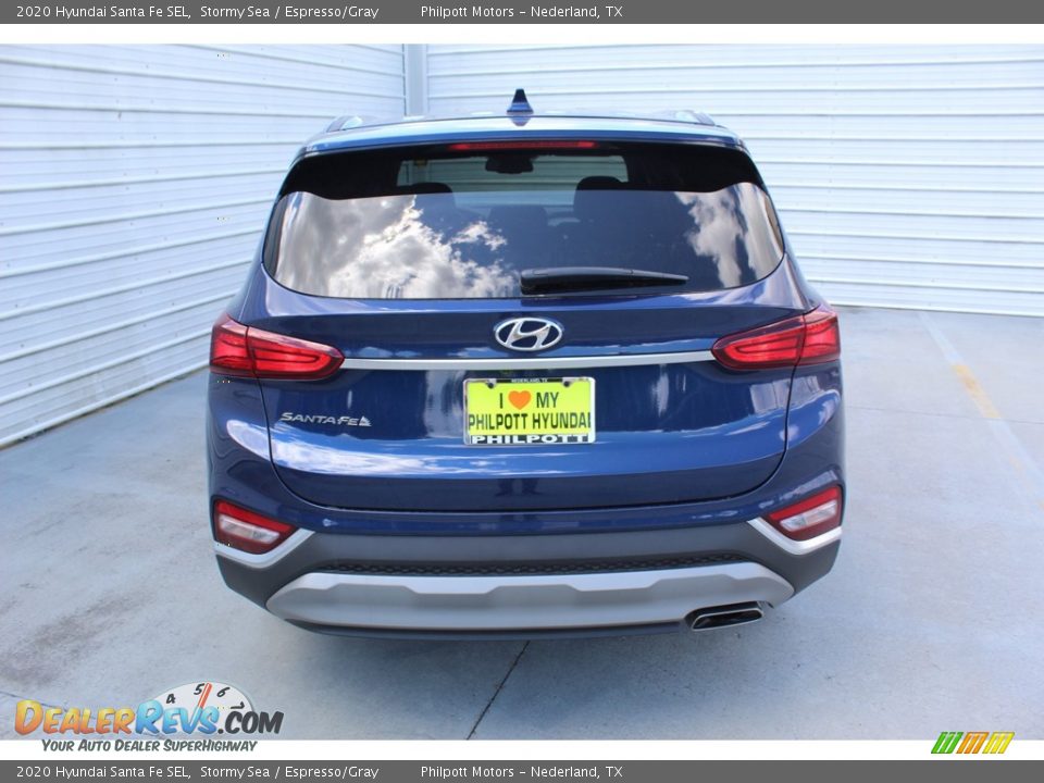 2020 Hyundai Santa Fe SEL Stormy Sea / Espresso/Gray Photo #7
