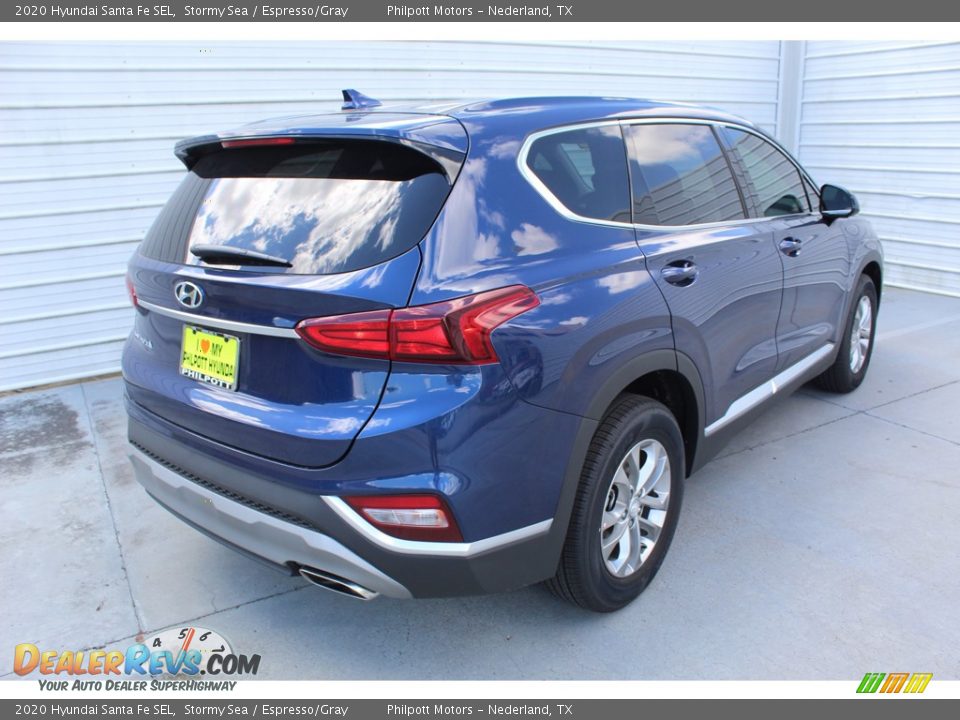 2020 Hyundai Santa Fe SEL Stormy Sea / Espresso/Gray Photo #8