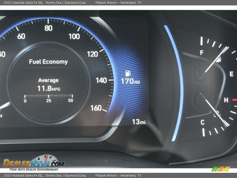 2020 Hyundai Santa Fe SEL Stormy Sea / Espresso/Gray Photo #14