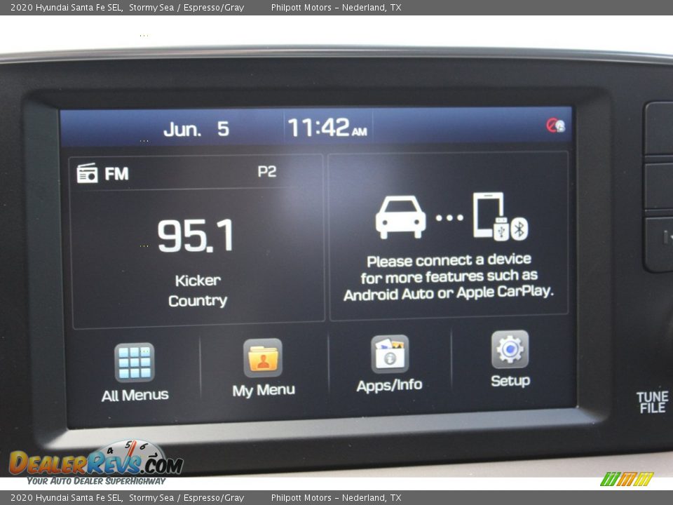 2020 Hyundai Santa Fe SEL Stormy Sea / Espresso/Gray Photo #15