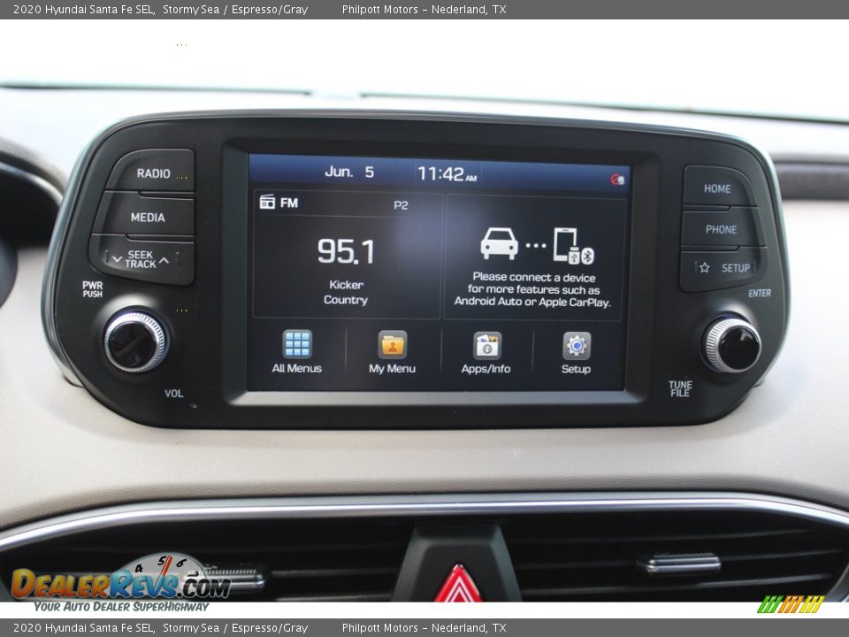 2020 Hyundai Santa Fe SEL Stormy Sea / Espresso/Gray Photo #16