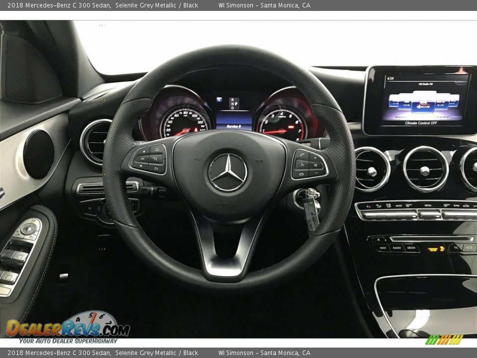 2018 Mercedes-Benz C 300 Sedan Selenite Grey Metallic / Black Photo #4