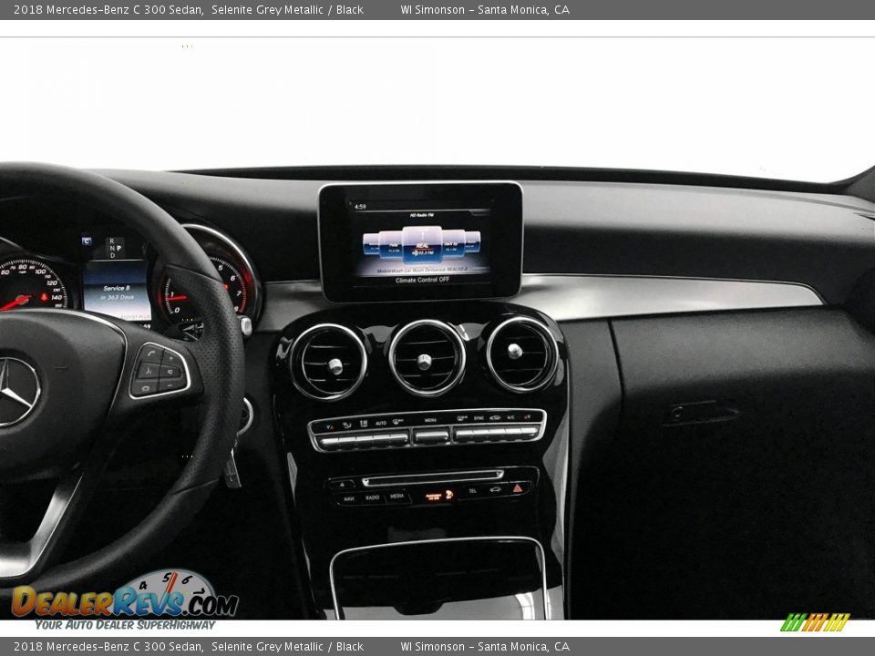 2018 Mercedes-Benz C 300 Sedan Selenite Grey Metallic / Black Photo #5