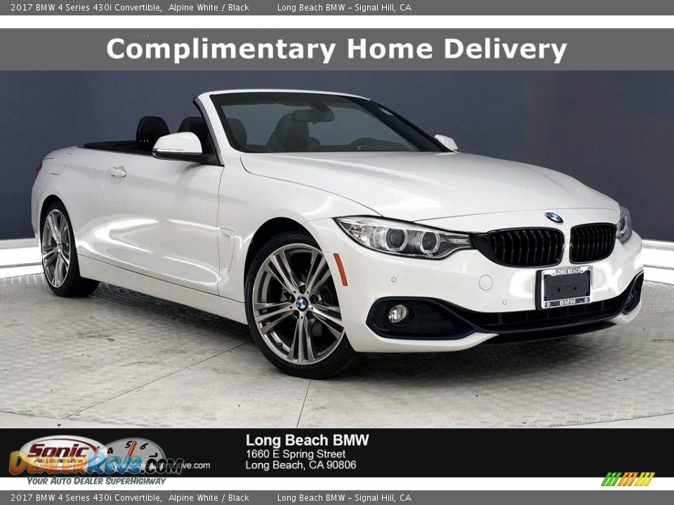 2017 BMW 4 Series 430i Convertible Alpine White / Black Photo #1