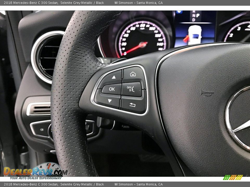 2018 Mercedes-Benz C 300 Sedan Selenite Grey Metallic / Black Photo #18