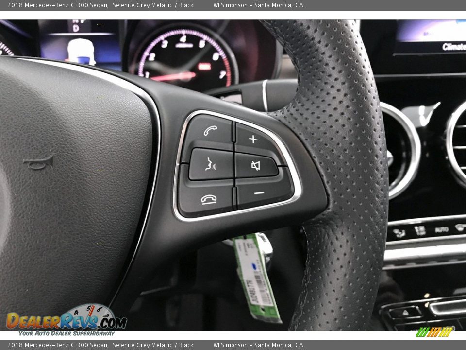 2018 Mercedes-Benz C 300 Sedan Selenite Grey Metallic / Black Photo #19