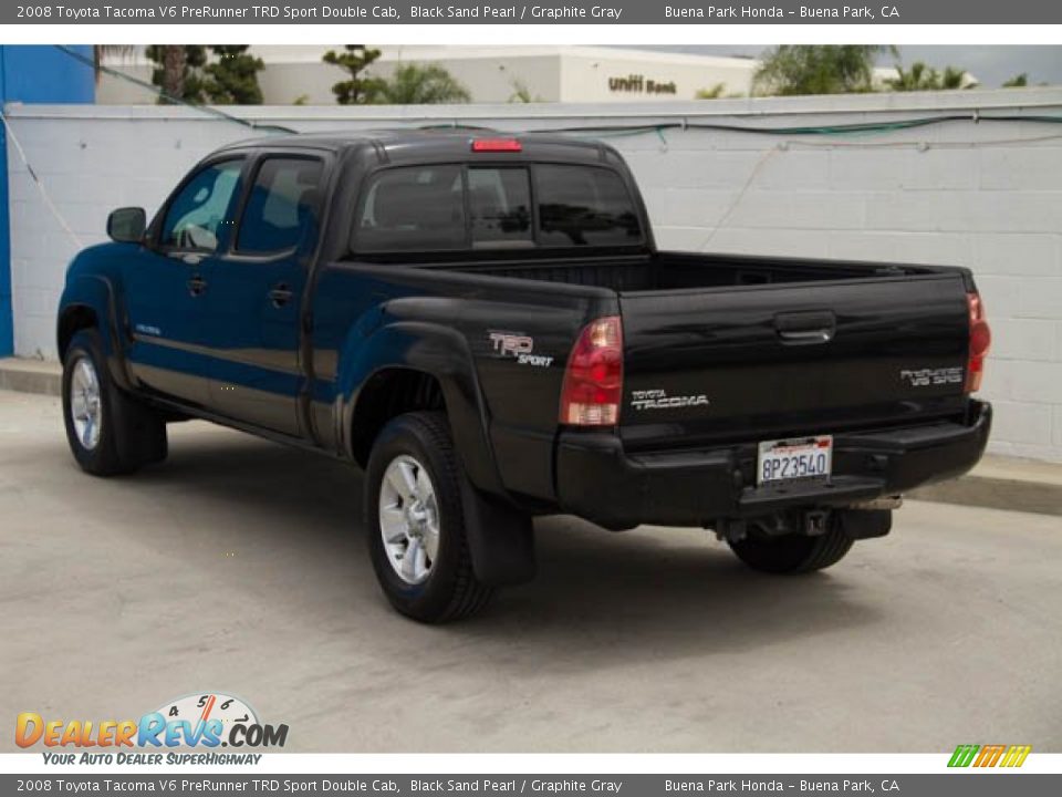 2008 Toyota Tacoma V6 PreRunner TRD Sport Double Cab Black Sand Pearl / Graphite Gray Photo #2