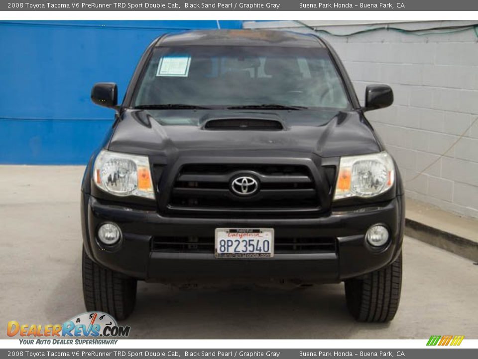 2008 Toyota Tacoma V6 PreRunner TRD Sport Double Cab Black Sand Pearl / Graphite Gray Photo #7