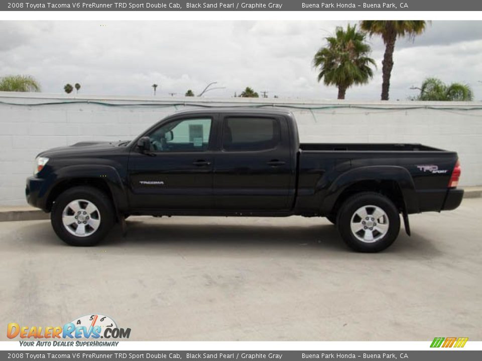 2008 Toyota Tacoma V6 PreRunner TRD Sport Double Cab Black Sand Pearl / Graphite Gray Photo #8