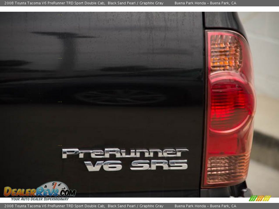 2008 Toyota Tacoma V6 PreRunner TRD Sport Double Cab Black Sand Pearl / Graphite Gray Photo #12