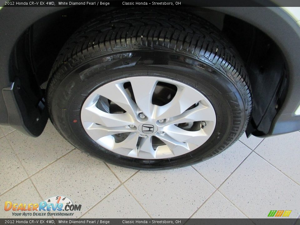 2012 Honda CR-V EX 4WD White Diamond Pearl / Beige Photo #5