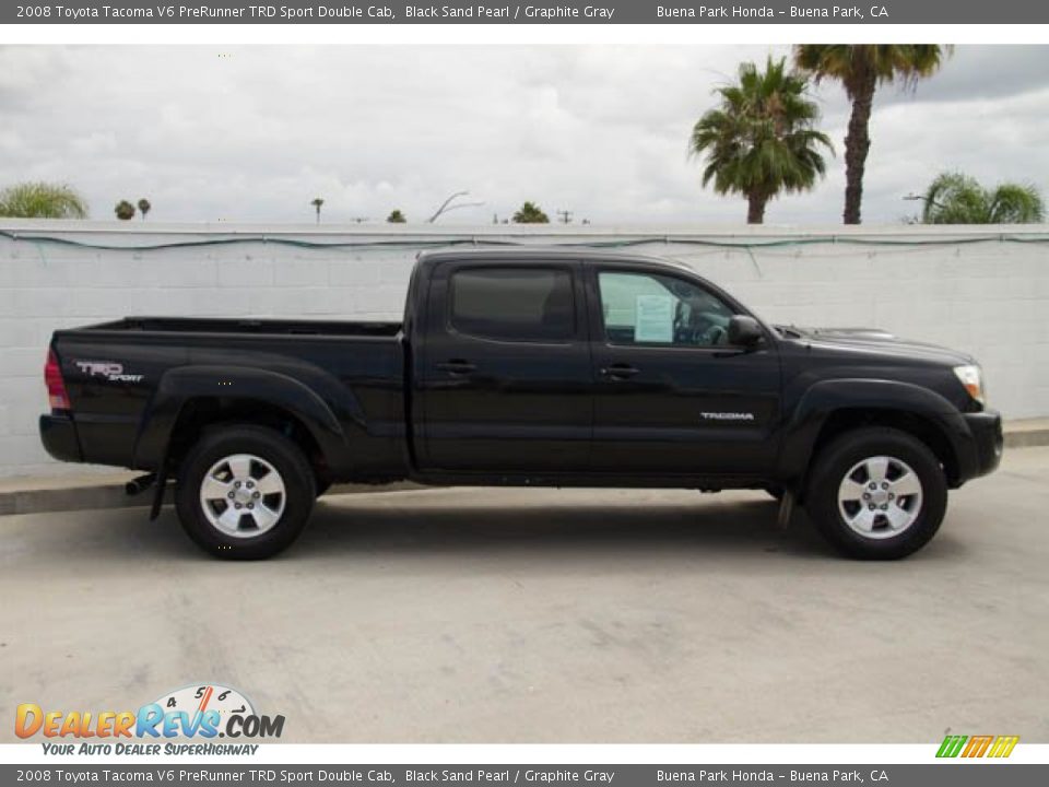 2008 Toyota Tacoma V6 PreRunner TRD Sport Double Cab Black Sand Pearl / Graphite Gray Photo #14