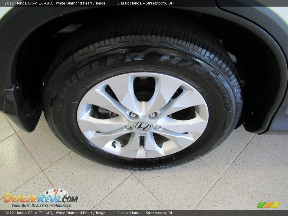 2012 Honda CR-V EX 4WD White Diamond Pearl / Beige Photo #6