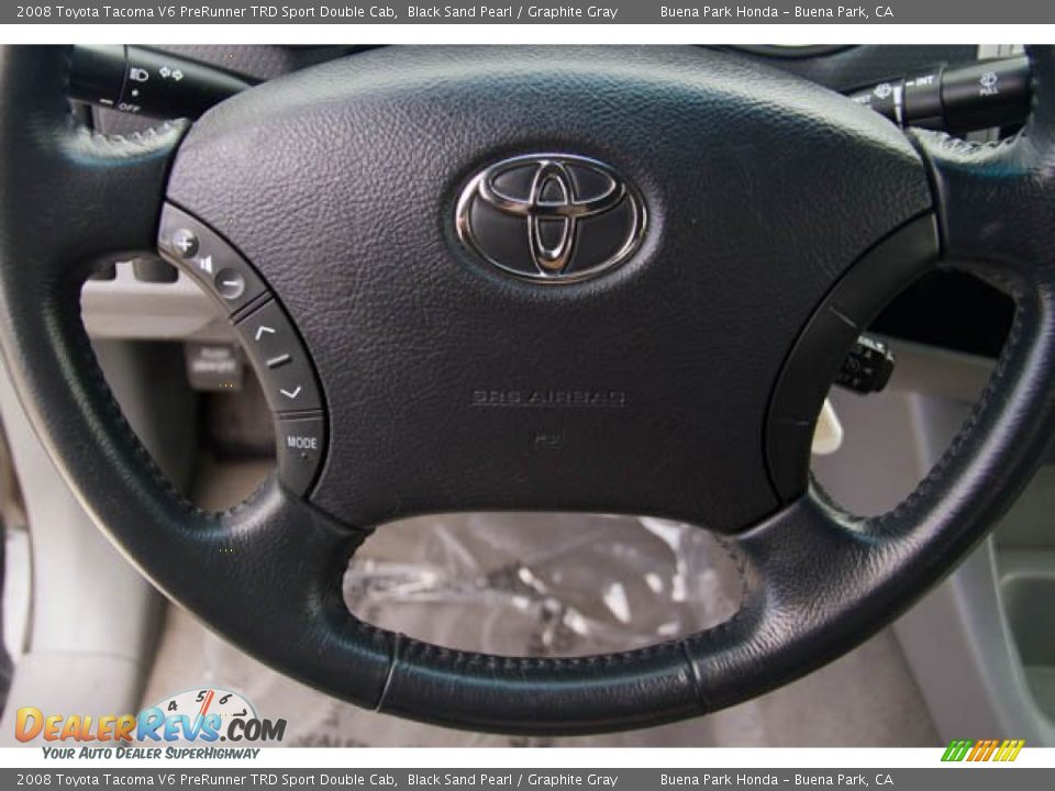 2008 Toyota Tacoma V6 PreRunner TRD Sport Double Cab Black Sand Pearl / Graphite Gray Photo #15