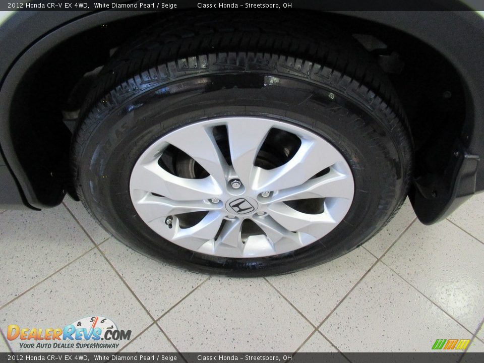 2012 Honda CR-V EX 4WD White Diamond Pearl / Beige Photo #11
