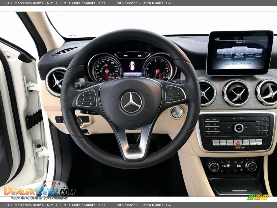 2018 Mercedes-Benz GLA 250 Cirrus White / Sahara Beige Photo #4