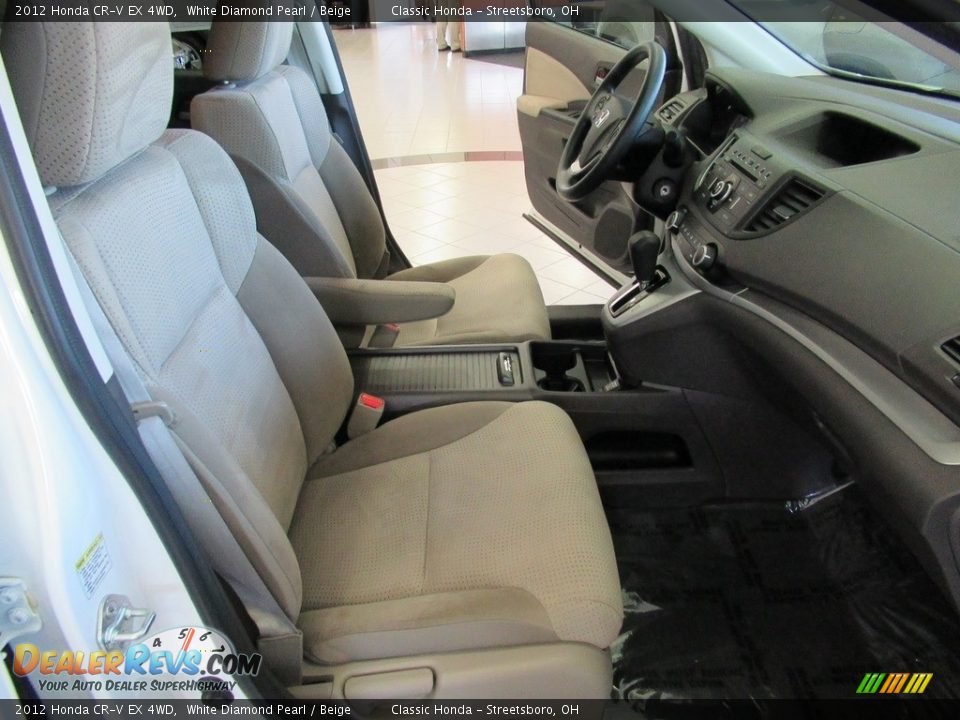 2012 Honda CR-V EX 4WD White Diamond Pearl / Beige Photo #16