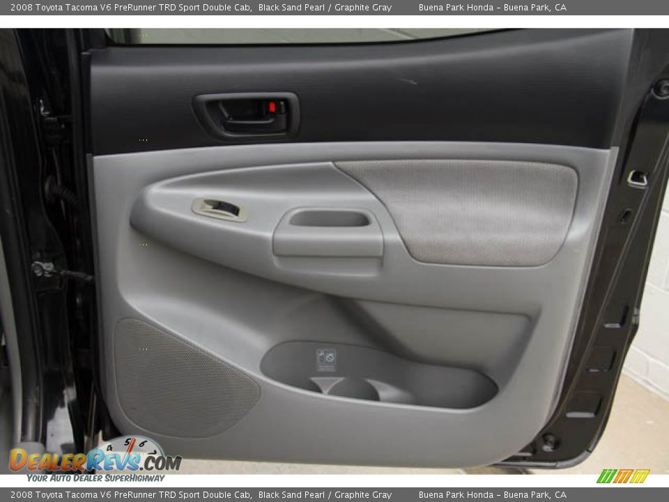 2008 Toyota Tacoma V6 PreRunner TRD Sport Double Cab Black Sand Pearl / Graphite Gray Photo #26