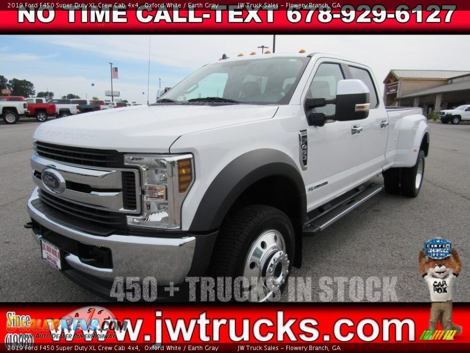 2019 Ford F450 Super Duty XL Crew Cab 4x4 Oxford White / Earth Gray Photo #1