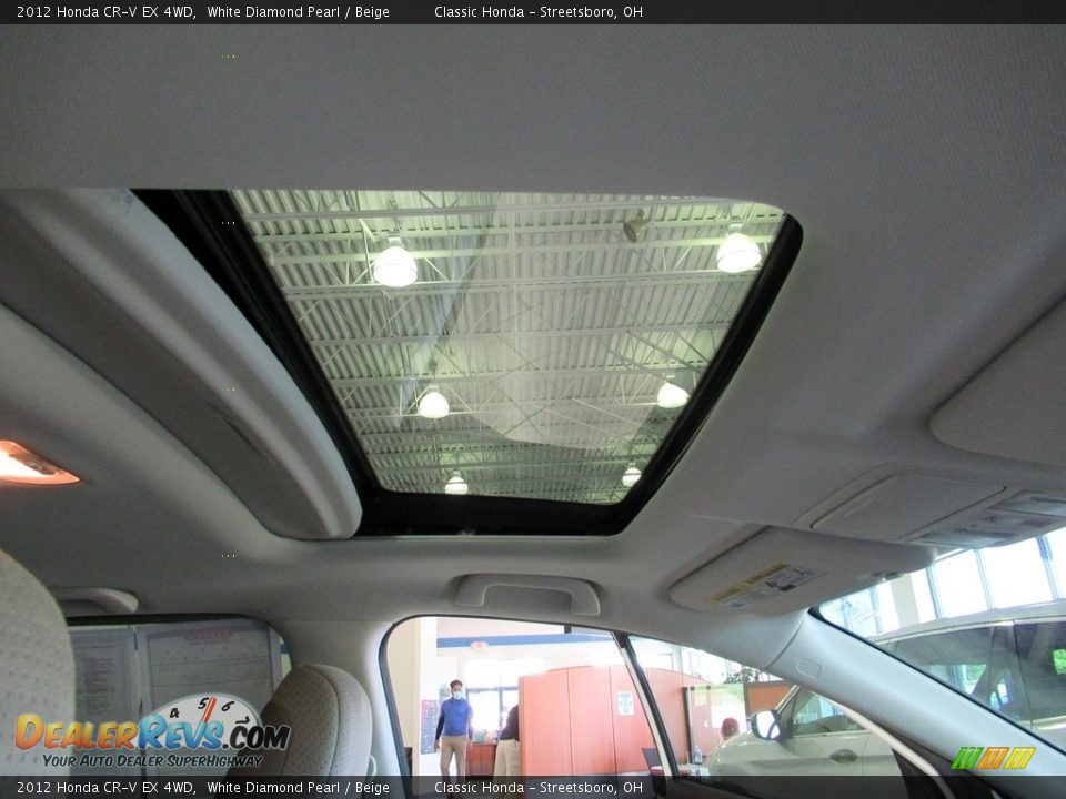 2012 Honda CR-V EX 4WD White Diamond Pearl / Beige Photo #17