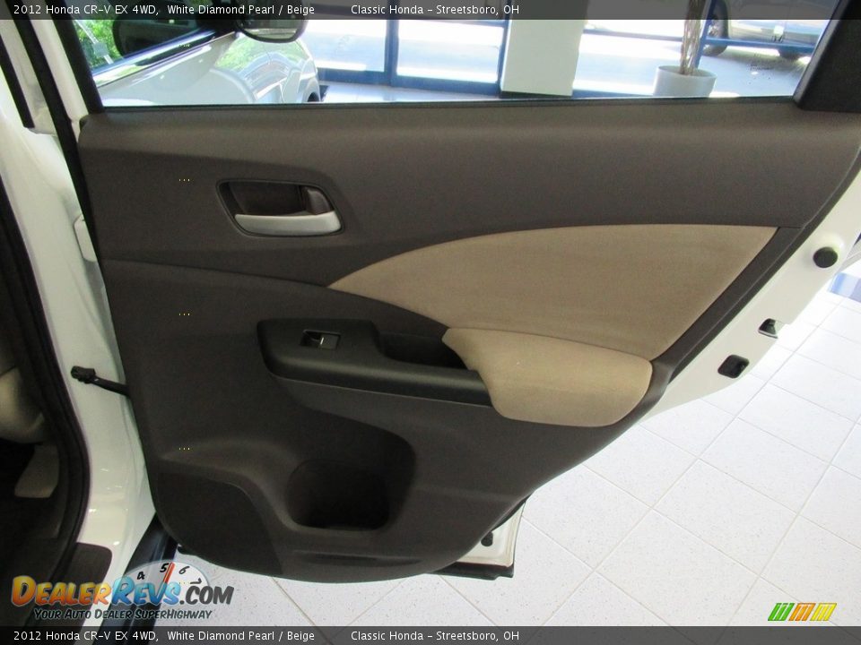 2012 Honda CR-V EX 4WD White Diamond Pearl / Beige Photo #18