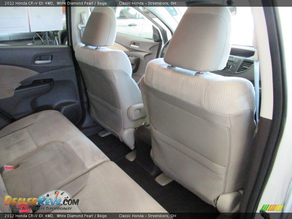 2012 Honda CR-V EX 4WD White Diamond Pearl / Beige Photo #19