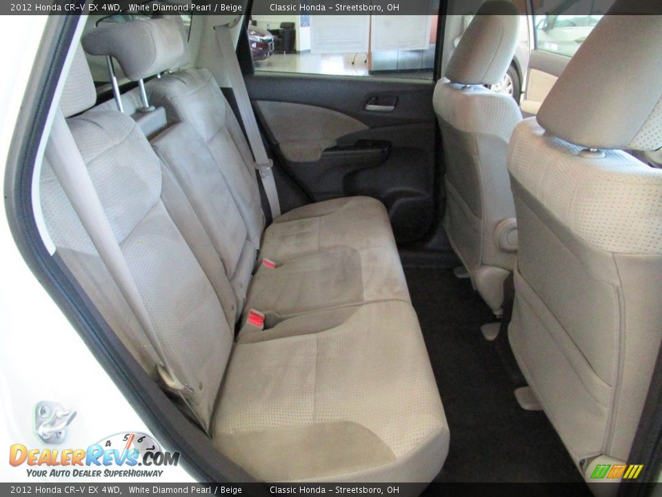 2012 Honda CR-V EX 4WD White Diamond Pearl / Beige Photo #20