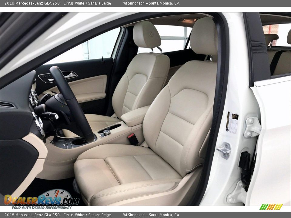 2018 Mercedes-Benz GLA 250 Cirrus White / Sahara Beige Photo #14