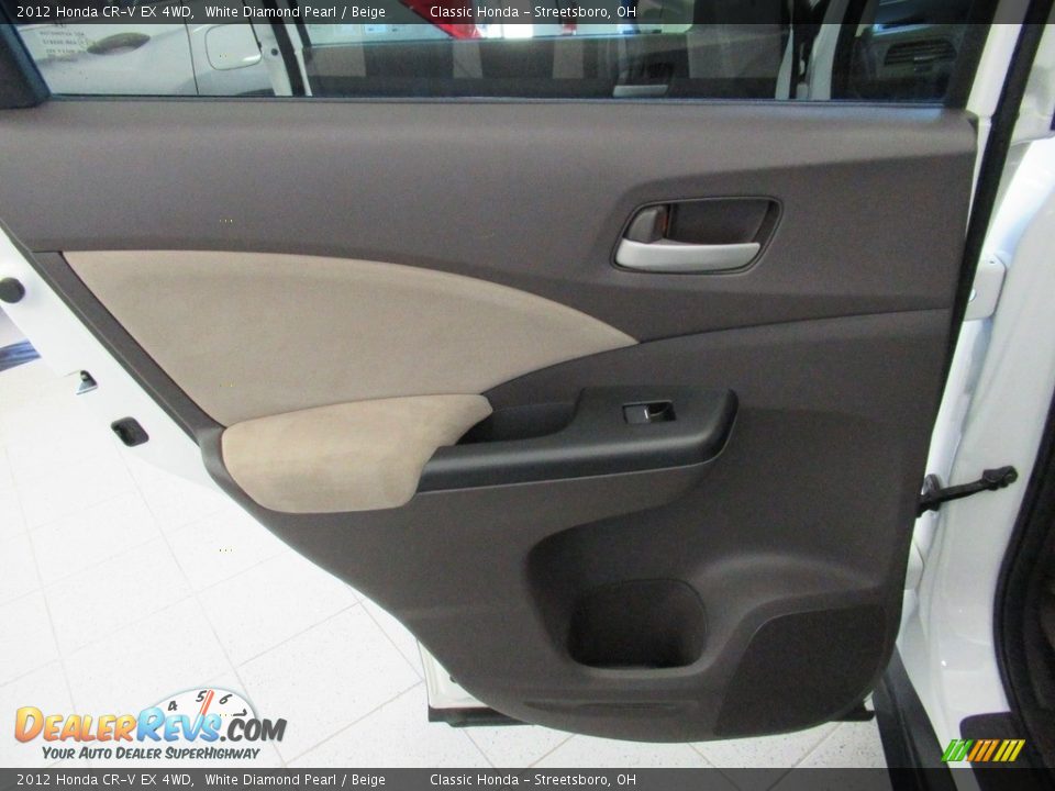 2012 Honda CR-V EX 4WD White Diamond Pearl / Beige Photo #23