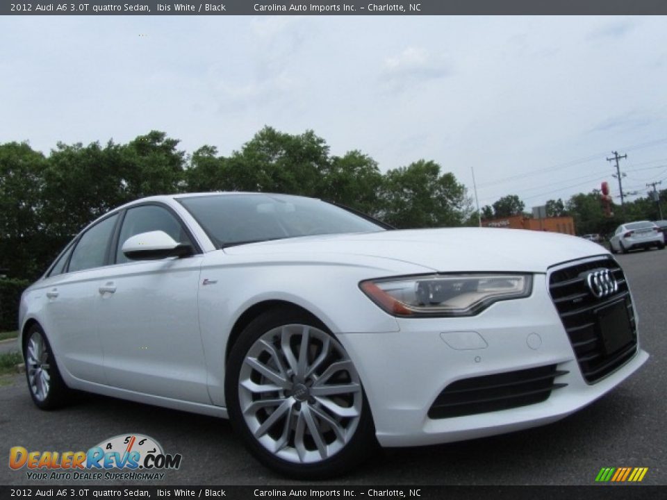 2012 Audi A6 3.0T quattro Sedan Ibis White / Black Photo #1