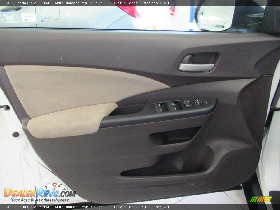 2012 Honda CR-V EX 4WD White Diamond Pearl / Beige Photo #27