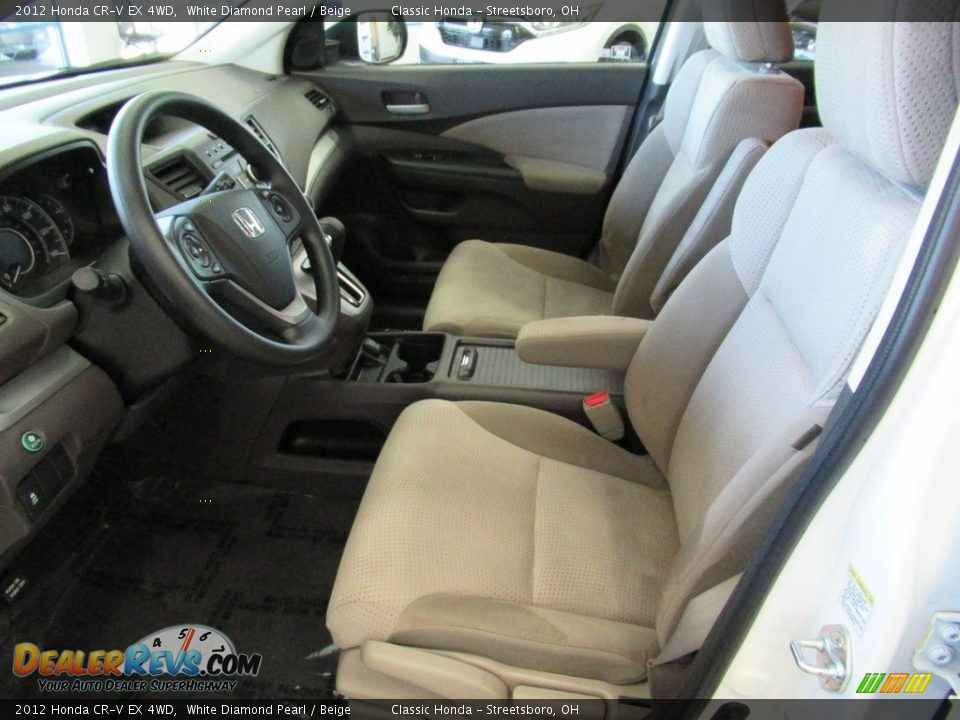 2012 Honda CR-V EX 4WD White Diamond Pearl / Beige Photo #29