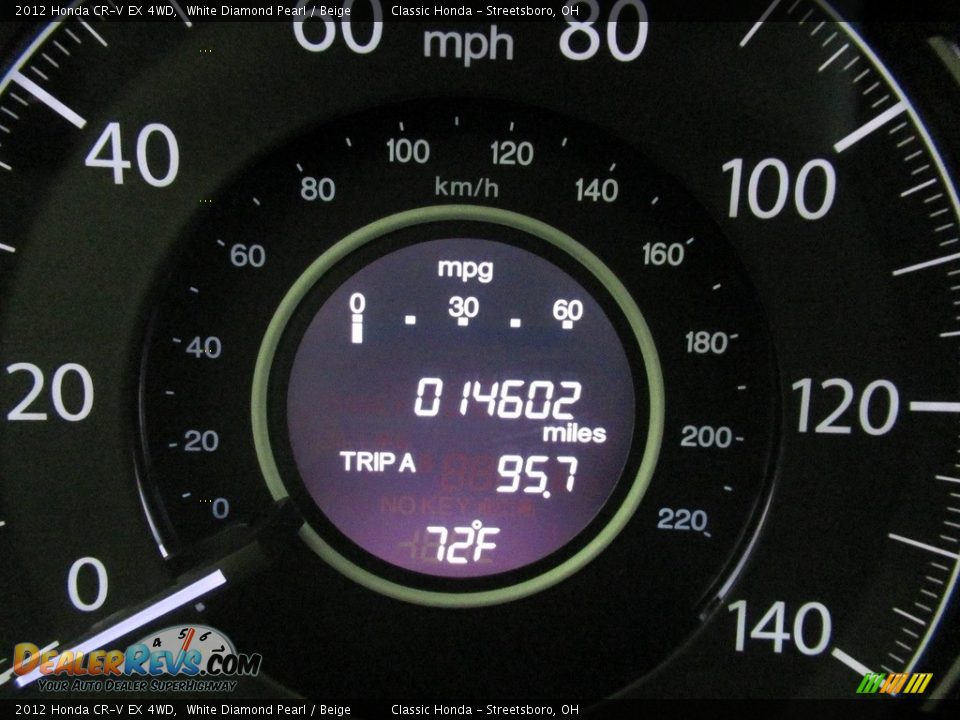 2012 Honda CR-V EX 4WD White Diamond Pearl / Beige Photo #31