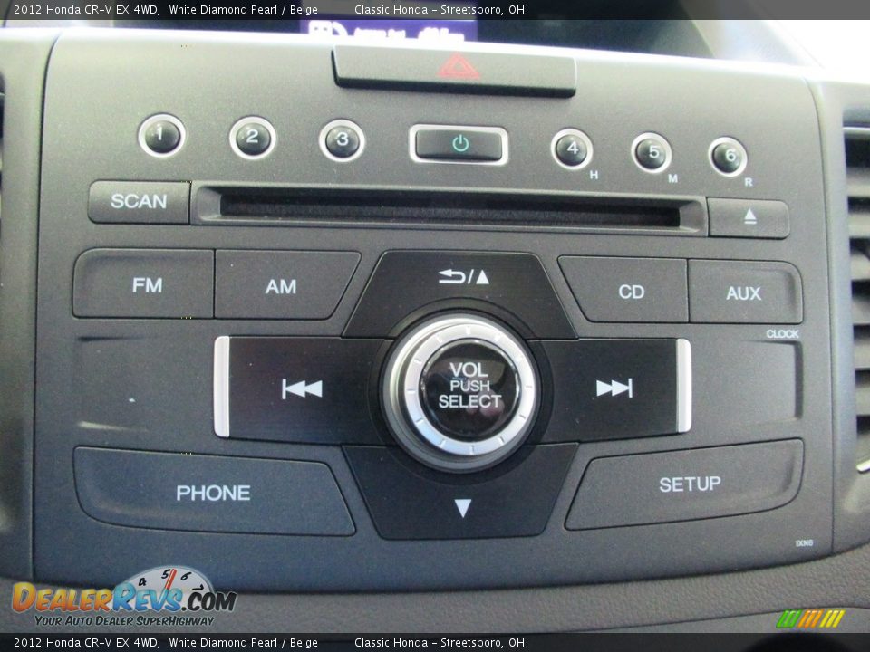 2012 Honda CR-V EX 4WD White Diamond Pearl / Beige Photo #33