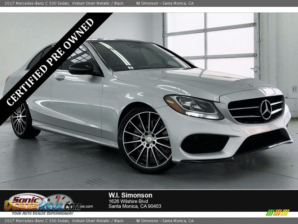 2017 Mercedes-Benz C 300 Sedan Iridium Silver Metallic / Black Photo #1