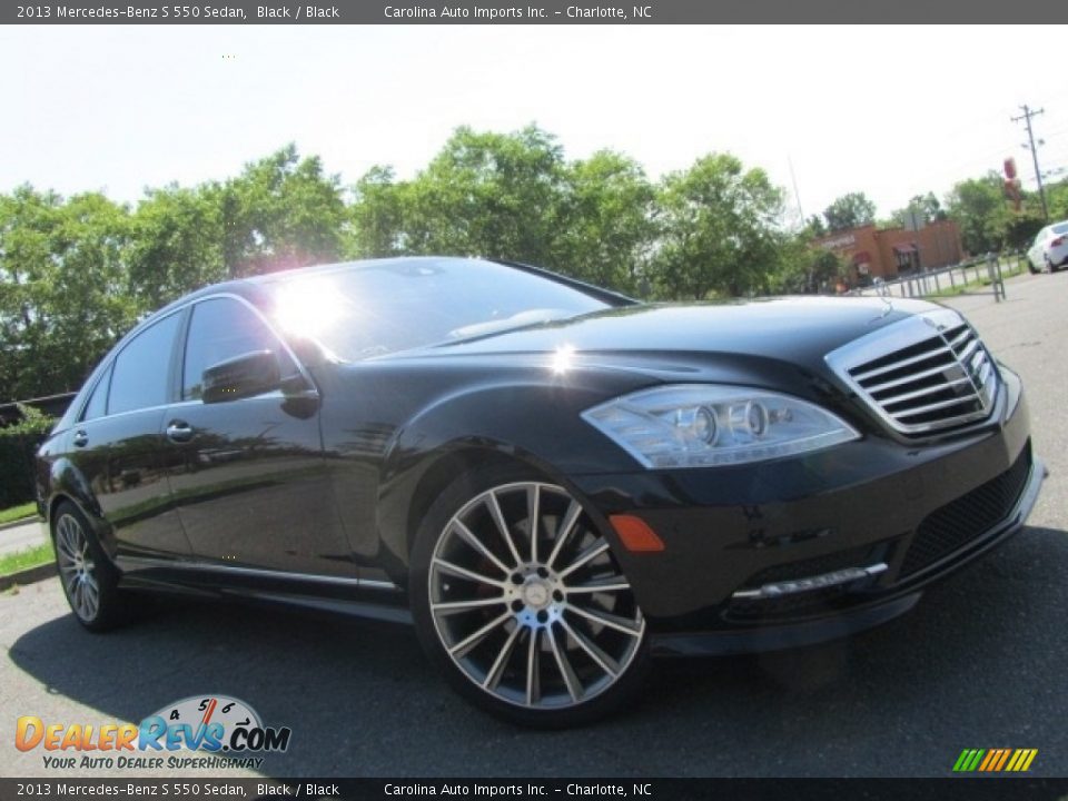 2013 Mercedes-Benz S 550 Sedan Black / Black Photo #1