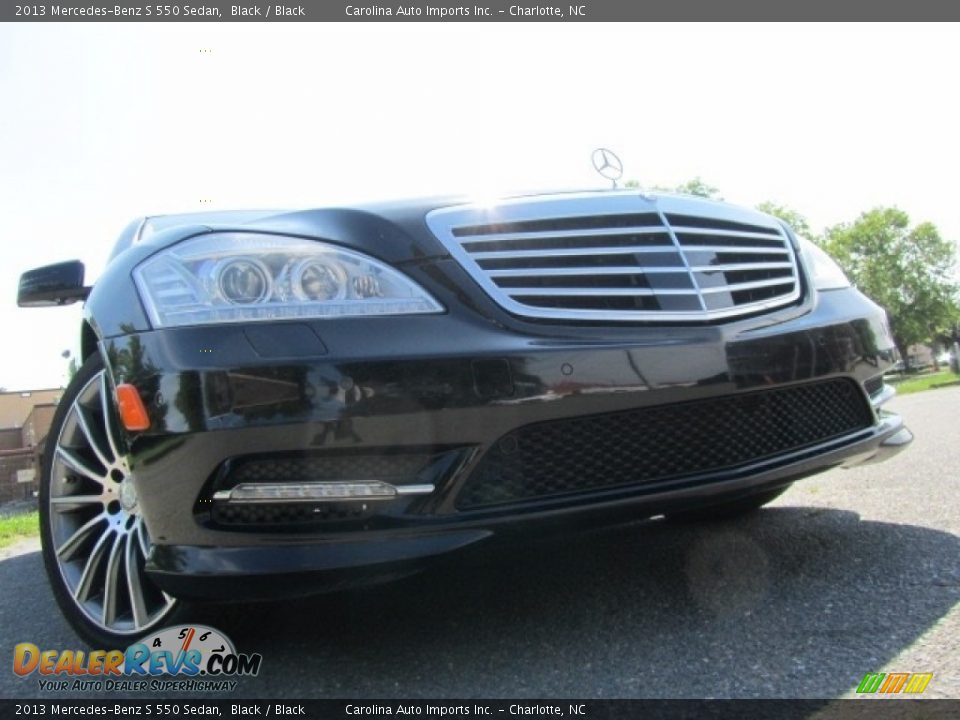 2013 Mercedes-Benz S 550 Sedan Black / Black Photo #2