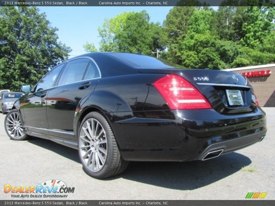 2013 Mercedes-Benz S 550 Sedan Black / Black Photo #8