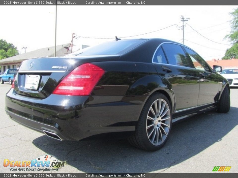 2013 Mercedes-Benz S 550 Sedan Black / Black Photo #10