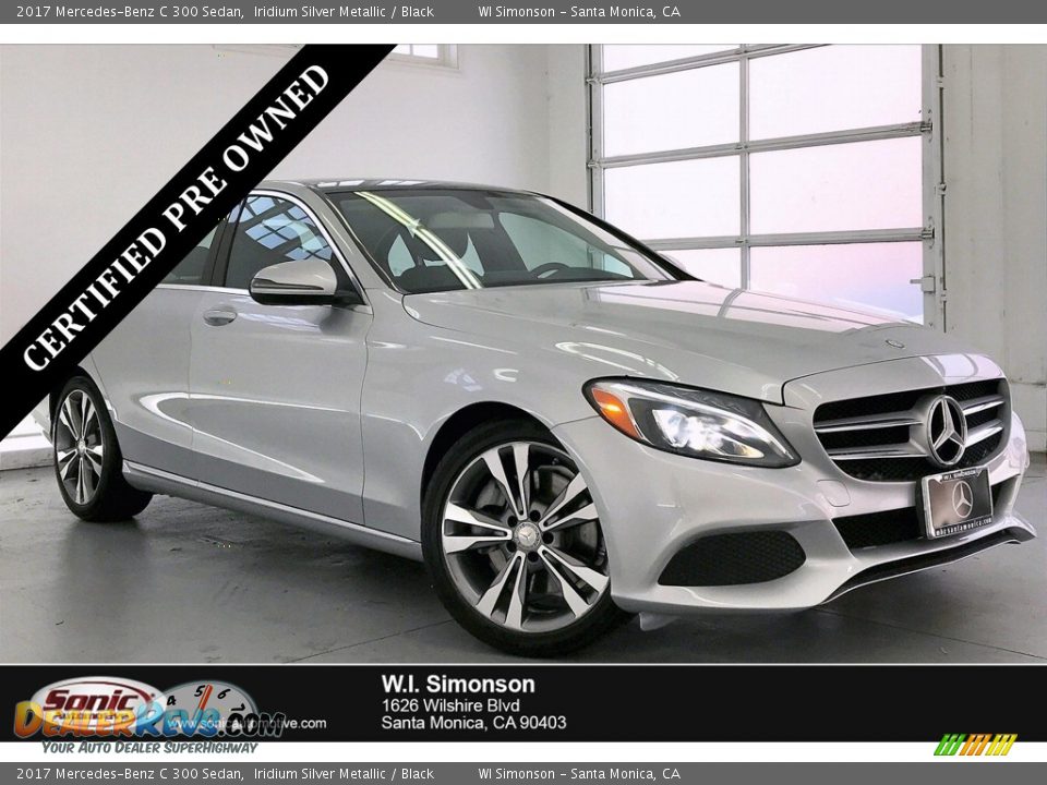 2017 Mercedes-Benz C 300 Sedan Iridium Silver Metallic / Black Photo #1