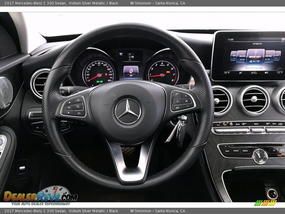 2017 Mercedes-Benz C 300 Sedan Iridium Silver Metallic / Black Photo #4